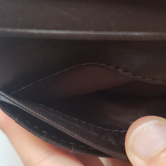 Coach wallet with logo fabric and a button snap close - Picture 4 of 11